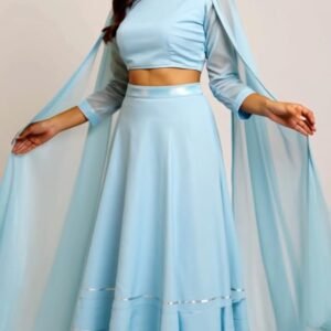 Sky blue lehenga