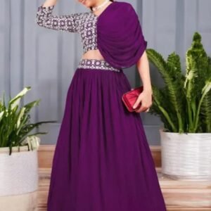 modern design purple lehenga choli